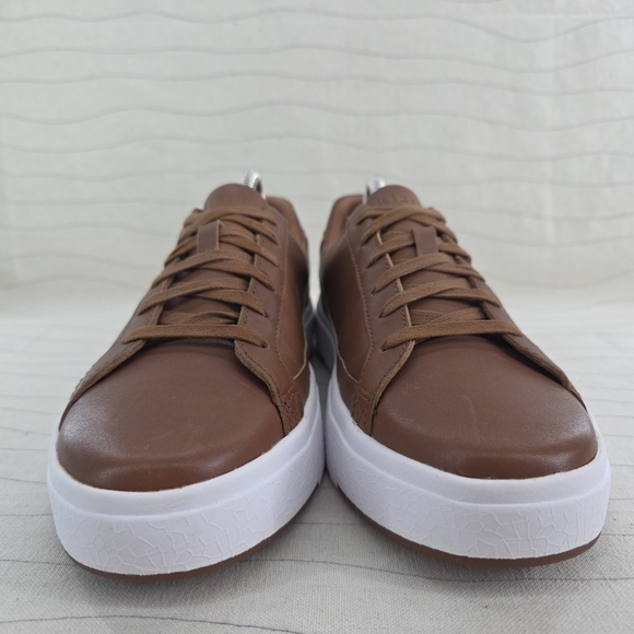 Kizik Unisex Vegas Brown Leather Casual Walking Sneakers Shoes Size 7.5 M/ 9 W - Picture 4 of 11